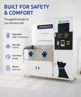Machine de nettoyage à sec automatique commerciale en acier inoxydable avec séchage à la vapeur pour chats et chiens, machines de lavage en libre-service avec paiement