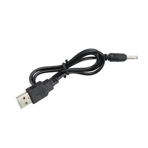 Câble de chargement USB, Interface ronde DC 3.5mm pour lampes de poche et lampes frontales, 5V 1A, matériau PVC noir - Product Image 2