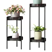 Rak Pot Bunga Logam Besi Tempa 2 Buah, Dekorasi Dalam Ruangan Nordic Modern Sederhana, Rak Pot Bunga Taman, Dudukan Tanaman