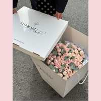 Nouvelle conception, boîtes en carton personnalisées de grande taille pour fleuristes, avec couvercle, emballage cadeau pour fleuristes, sac fourre-tout