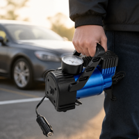 Easy Use 12V DC Car Tire Inflator with Tire Pressure Monitor and Gauge Portable Air Compressor Rapid Inflation