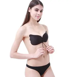 Soutiens-gorge invisibles sans bretelles dos nu Push up String soutiens-gorge sans couture auto-adhésifs femmes soutien-gorge nu en forme d'aile confortable