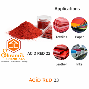 Colorante Ácido Rojo Directo 23 Soluble en Agua para las Industrias Textil y Papel, Marca Shramik Chemicals, CAS 2610 10 8 - Product Image 5