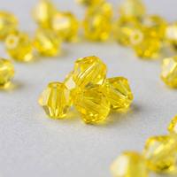 Citrin-Gelbe 4mm Facettierte Epoxid-Diamanten 2-Punkt-Abstandshalter Strass YAXI Modell 249 Langlebig Umweltfreundlich für Schmuckherstellung