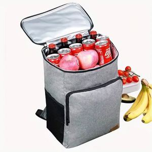 Mochila Nevera Grande Aislada para Almuerzo - Bolsa Refrigerante Rectangular de Tela Oxford Impermeable con Forro de PEVA - Product Image 1