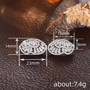 Pendientes de Mariposa en Oro Blanco con Cristales de Estrás y Engaste de Garra, Joyería de Moda Romántica para Mujer - Product Image 6