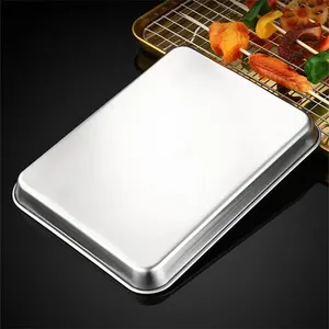 304 plateau de cuisson en acier inoxydable plaque plateau de barbecue avec support de refroidissement amovible ensemble plaque de cuisson <span class=keywords><strong>feuille</strong></span> four lave-vaisselle plat - Product Image 4