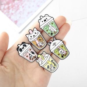 Pin de solapa con forma personalizada para bebidas, vaso para beber con forma de boba, de metal, esmalte suave, para el té y la leche - Product Image 4
