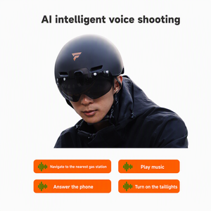 Casque de vélo électrique avec caméra 1080P, commande vocale IA, feu arrière LED Bluetooth, enregistreur vidéo anti-tremblement, étanche, GB/CE/FCC/CPC - Product Image 4