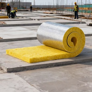 Chống cháy nhiệt vật liệu cách nhiệt len thủy tinh CuộN cách nhiệt cho kho xây dựng bức tường bên ngoài - Product Image 1