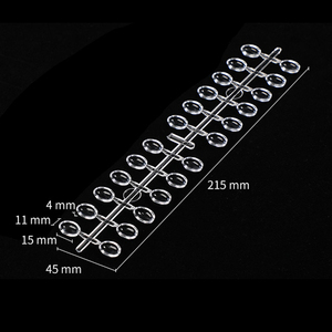 24 cartes de présentation de couleurs d'ongles en acrylique transparent, formes ovales, carrées et en forme de cœur, pour table de manucure - Product Image 4