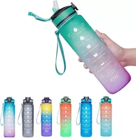 <strong>Best</strong> <strong>Selling</strong> Sports <strong>Bottle</strong> <strong>Water</strong> 1L BPA Free Fitness <strong>Water</strong> <strong>Bottle</strong> Tritan <strong>Motivational</strong> <strong>Water</strong> <strong>Bottle</strong> With Time Marker and Straw