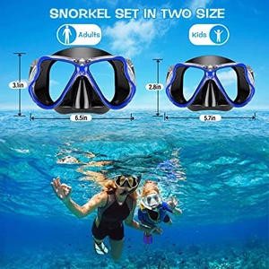 EM ESTOQUE Conjunto de Snorkeling Original para Adultos com Máscara de Mergulho de Vidro Temperado Antiembaçante e Óculos Anti-vazamento - Product Image 4