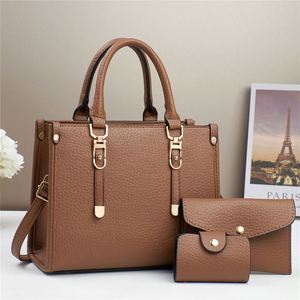 Maxfree Luxury Elegant Woman <b>Tote</b> <b>Bags</b> Large PU Handbags <b>Zip</b> Closure Two Handles Fashionable Autumn Commuting Portable - Product Image 2