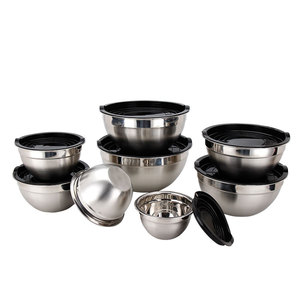 Thép Không Gỉ Trộn Bát Có Nắp Đậy Có Thể Xếp Chồng Làm Tổ Bát Đặt Cho Nấu Ăn, Nướng, Bữa Ăn Chuẩn Bị, Phục Vụ - Product Image 4