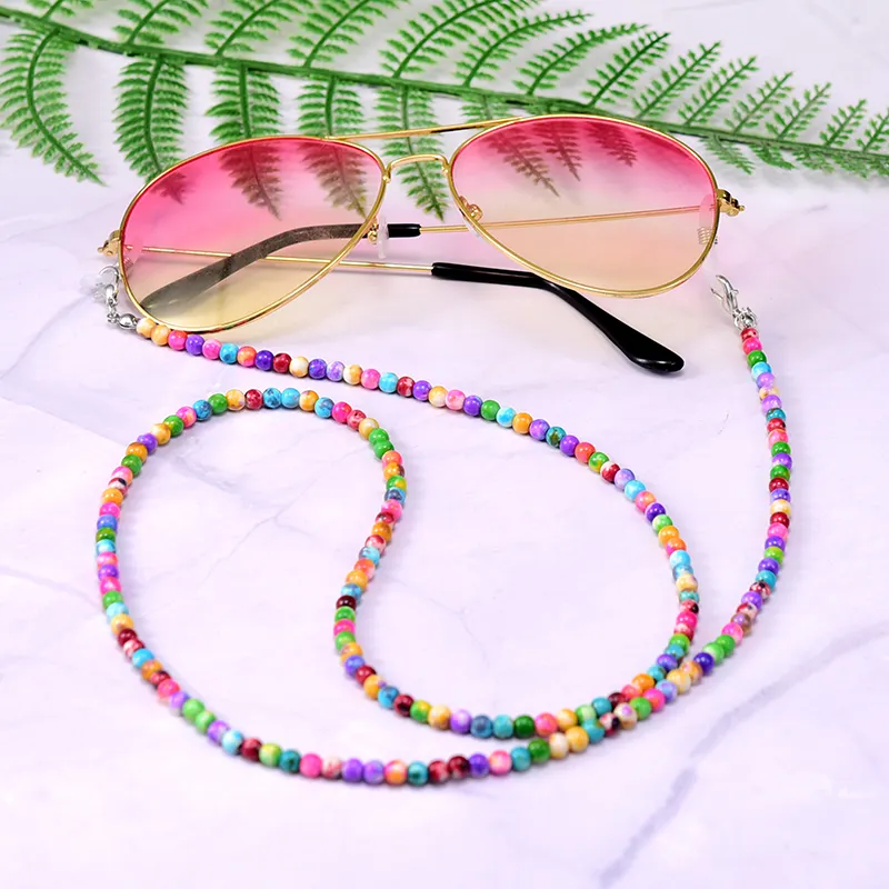 4 Mét Đá Sunglasses Chain Phụ Nữ Chống Trượt Đọc Eyewears Chủ Dây Đeo Cổ Dây Buộc Dropshipping