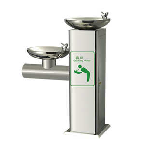 <span class=keywords><strong>Fontaine</strong></span> à eau froide publique extérieure à 2 becs, station d'eau potable directe, boîtier en acier inoxydable, alimentation électrique, <span class=keywords><strong>5L</strong></span>, eau froide - Product Image 2