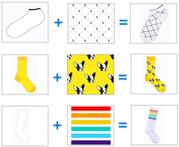 Chaussettes personnalisées, chaussettes de sport en coton, chaussettes pour hommes avec logo