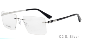 Bán Sỉ Kính Mắt Titan Không Vành Thép Titan Vuông Mạ Vàng 18K Gọng Kính Unisex - Product Image 4