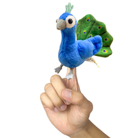 Figurine en peluche personnalisée mignonne jouets perroquet hibou oiseau marionnette à doigt jouets éducatifs en peluche pour les enfants