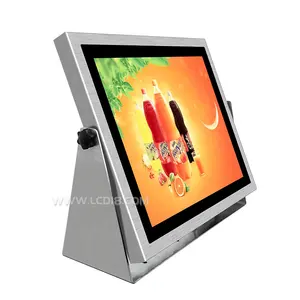 17 inch Stainless Steel Outdoor IP68 Waterproof Desktop Outdoor PC All In One PCAP Touch Screen Mini Kiosk with Logo Printing