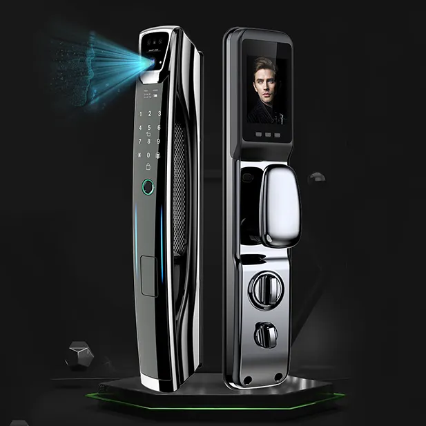 S937MAX 3D Face Recognition Camera Fingerprint Door Lock Video Calling Digital WiFi Code Card Smart Lock Door