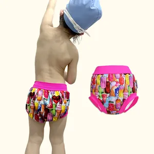 游泳尿布幼儿按扣一种尺寸可重复使用的可调婴儿淋浴礼品游泳尿布