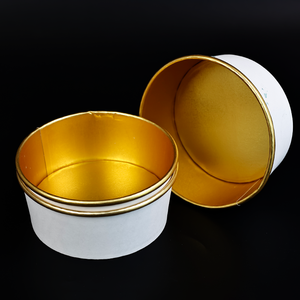 Bol en papier alimentaire jetable personnalisé dessert yaourt emballage de bol en papier de fruits papier de feuille d'or attaché au bol - Product Image 4