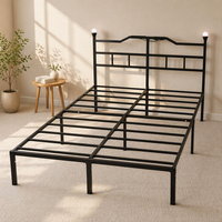 Offre Spéciale : Lit Pliant en Fer Personnalisé Style Sud-Américain, Idéal pour Deux Personnes, Appartement Compact, Simple et Unique