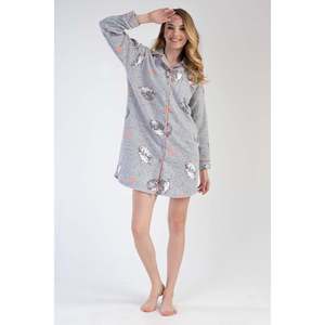 Camiseta de punto para mujer, con botones, manga larga, forro polar, corte ovalado, estilo túnica - Product Image 6