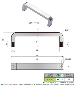 Maniglia a Arco in Lega di Zinco Facile da Installare - Design Moderno per Forni Industriali/Camere di Prova/Automazione (Montaggio Senza Attrezzi) - Product Image 6