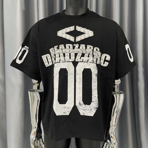 Camiseta Casual de Manga Corta para Hombre, 100% Algodón Peinado, 220GSM, Hombros Caídos, Corte Holgado, Antiarrugas, Transpirable, Personalizable - Product Image 1