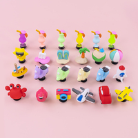 Accesorios de PVC personalizados de diseño de tendencia 2026, dijes para zapatos, bolas de comida, sombreros coloridos, flores, animales, dijes 3D bonitos para zapatos, venta al por mayor