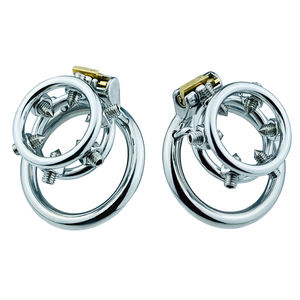 Gratis Custom Box - Round <span class=keywords><strong>Curve</strong></span> Mannen Mannelijke Penis Lock <span class=keywords><strong>Cock</strong></span> <span class=keywords><strong>Ring</strong></span> Vastgeschroefd Kuisheidsapparaat Massage Fixatie Rvs Bdsm Speelgoed - Product Image 3