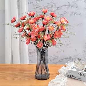 Flores Artificiales, Ramo de Azaleas de Plástico, Alta Simulación, Decoraciones para Bodas y Hogar, Paquete Individual - Product Image 4