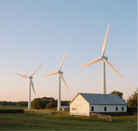 Système d'énergie éolienne solaire hybride à axe horizontal de 250 kW pour les stations de télécommunications et les projets hors réseau