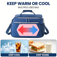 Sac isotherme grand format prêt à être expédié, sac à déjeuner thermique à bandoulière avec sangle réglable pour hommes et femmes, idéal pour le travail et les trajets quotidiens