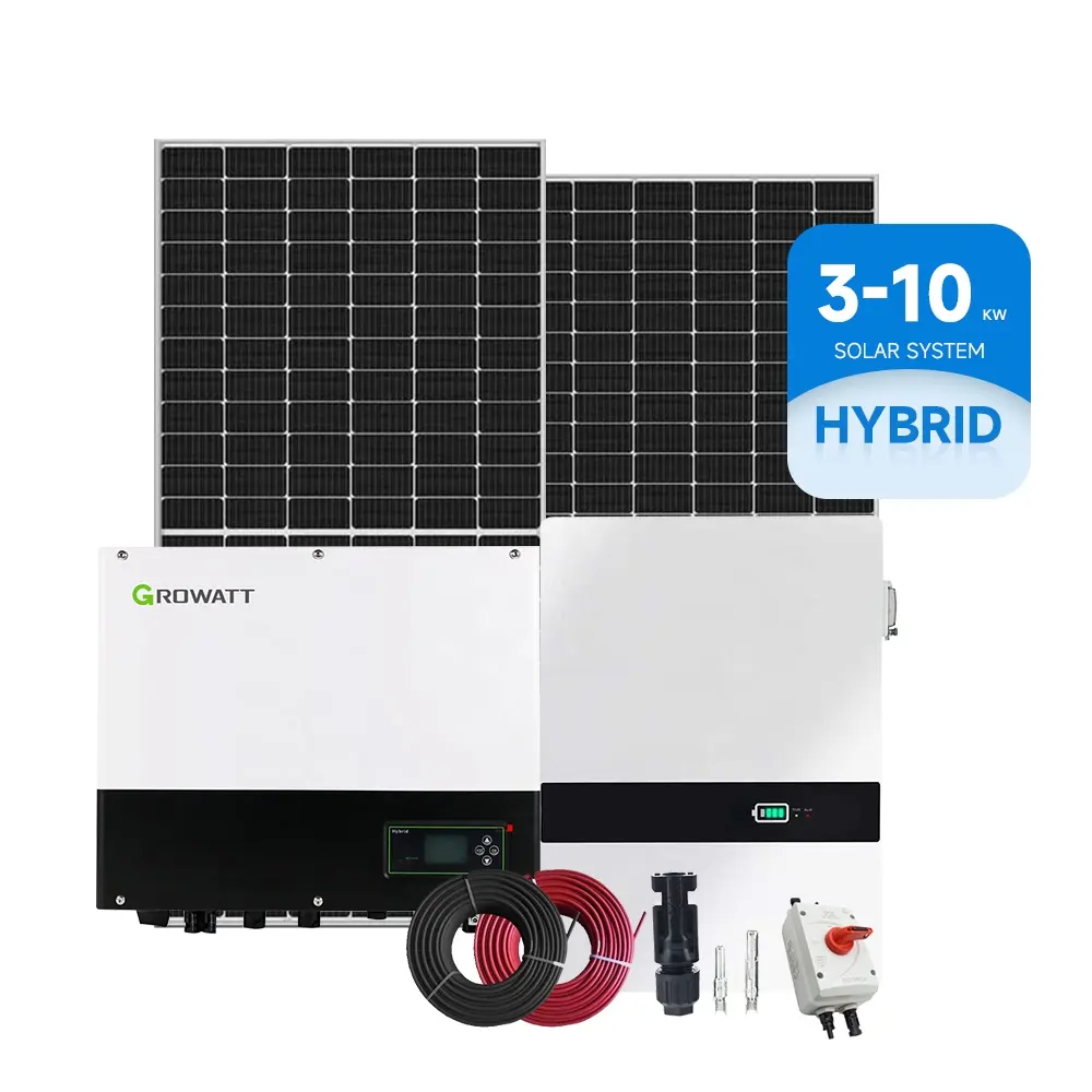 Sunwave sistem tenaga surya 3KW, 5kW 6KW 8KW 10KW sistem tenaga surya penggunaan rumah dengan garansi 5 tahun