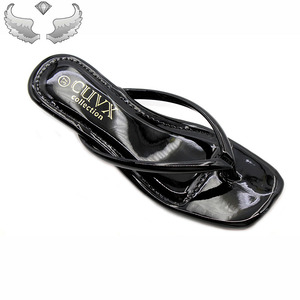 Solid-color Women's Casual High-heeled, Height-increasing <strong>Flip</strong>-<strong>flops</strong>, High-heeled Sandals, Breathable Women's slippers - Product Image 2