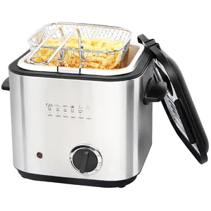 XJ-5K100A0 1.2L thermostat stainless steel oil less air fryer electric deep fryer for sale