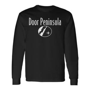Door Peninsula Wisconsin T-shirt à manches longues au design minimaliste - Product Image 1