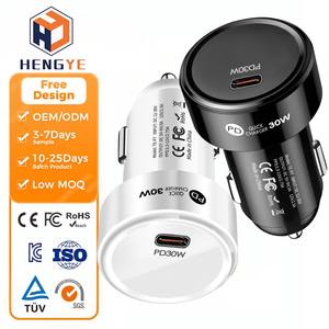 Chargeur de voiture intelligent à port unique PD30W à charge rapide, chargeur rapide pour voiture, chargeur rapide USB-C 30 Watts - Product Image 1