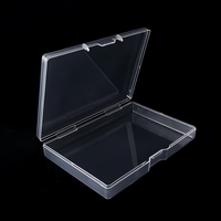 Boîte de rangement en plastique rectangulaire de haute qualité en PP, 1,8 cm de hauteur, translucide, transparente, pour bijoux, recyclable