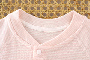 Высококачественная 100% хлопковая детская одежда унисекс для новорожденных пижама с длинными рукавами и застежкой на пуговицах Детский комбинезон - Product Image 6