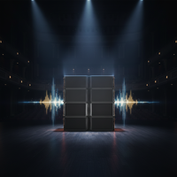 Sistema de Sonido Line Array de Tres Vías de 12 Pulgadas, Doble, para Escenarios Grandes, Profesional, Audio Profesional para Exteriores, Pasivo, Neodimio, 2200W, Madera de Abedul Rusa