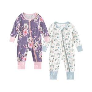 <span class=keywords><strong>Pyjama</strong></span> <span class=keywords><strong>bébé</strong></span> unisexe MULUNA en bambou, combinaison décontractée d'automne avec fermeture éclair bidirectionnelle, grenouillère douce <span class=keywords><strong>sans</strong></span> pieds - Product Image 1