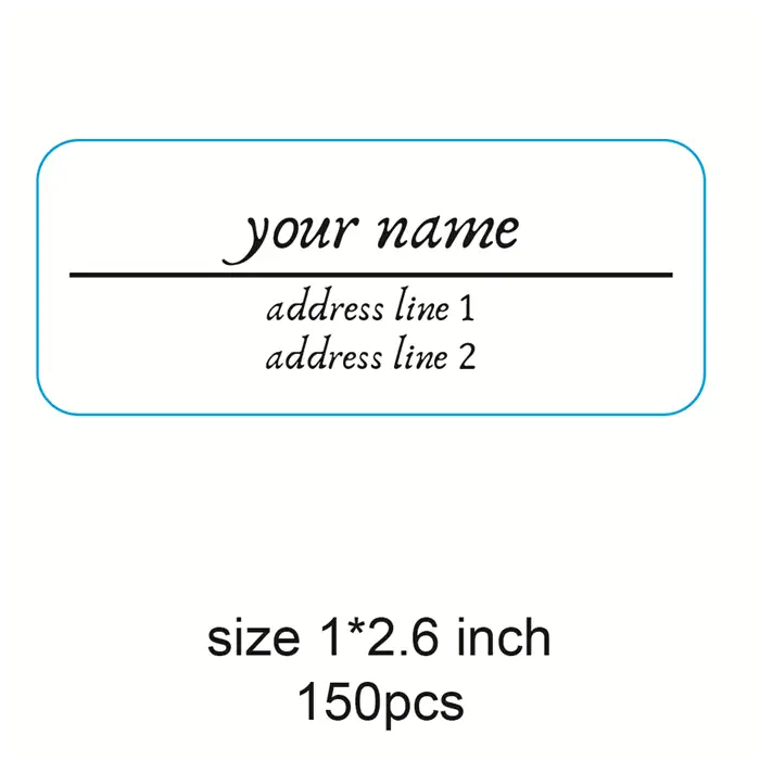 Promotion Waterproof Stickers Self Adhesive White Personalized Return Address Label Customized Mail Labels