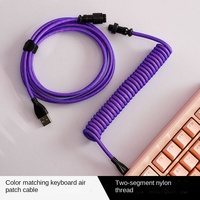 Extension USB en spirale de type C personnalisée Contrepoids à tige fixe Câble de données pour clavier mécanique Câble usbc enroulé Données