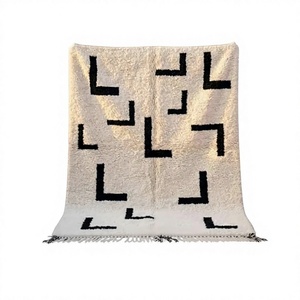 Customizable Factory Price Moroccan Style Hand Knotted Modern Wool Carpet Rug for Luxury Interiors and Homes Handmade in India - Product Image 1