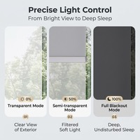 Stores verticaux doubles à enroulement intégré étanches pour fenêtre française, stores jour/nuit intelligents motorisés électriques Tuya Zigbee